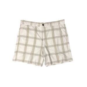 Tony Hawk 900 Men's Shorts Vintage Y2K White Green Grid Plaid Size 36